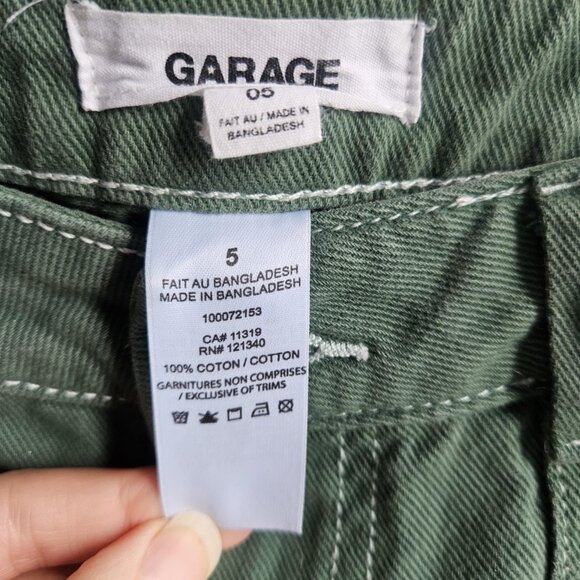 Garage Dani Carpenter Mid Rise Cotton Cargo Pants Trekking Green Size 5 - Picture 15 of 16